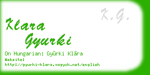 klara gyurki business card